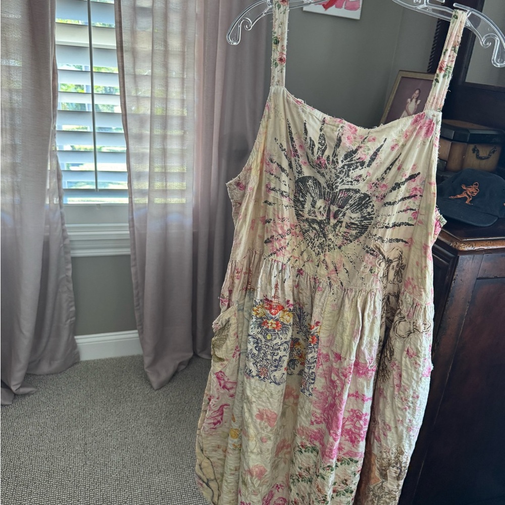 Magnolia Pearl Floral Midi Dress - Pink and Cream